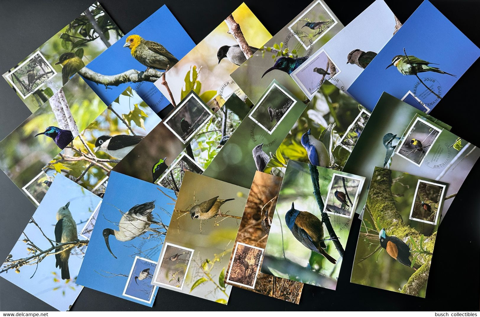 Madagascar Madagaskar 2021 / 2022 Mi. 2726 - 2745 Carte Maximum Card Oiseaux Endémiques Birds Vögel Fauna - Autres & Non Classés