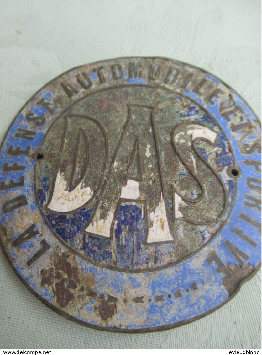 Plaque Ancienne  De Calandre (très Abimée) /DAS/ La Défense  Automobile Et Sportive/ Vers 1930           AC198 - Voitures