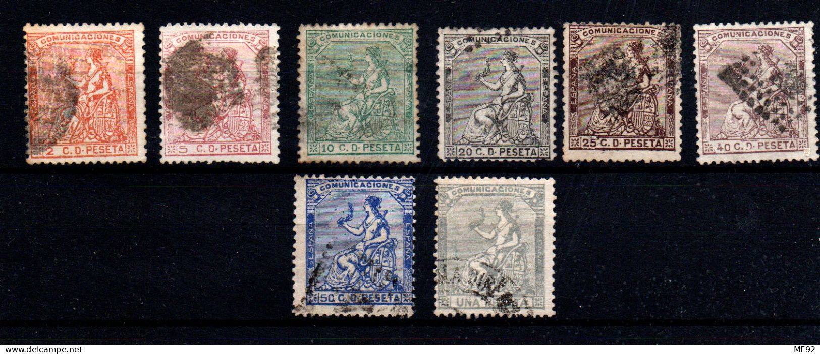 España Nº 131/8. Año 1873 - Used Stamps