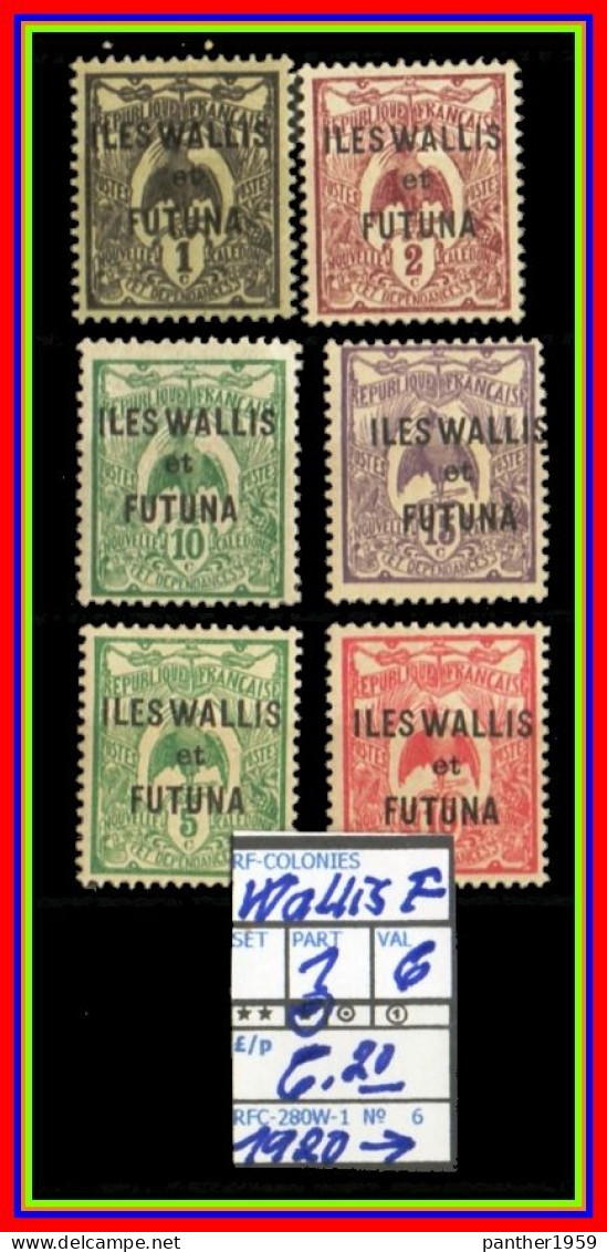 OCEANIA>FRANCE COLONIES# WALLIS & FUTUNA# #DEFINITIVE#PARTIAL SET# MNH/**MH*# (RFC-280W-1) (06) - Collections, Lots & Series