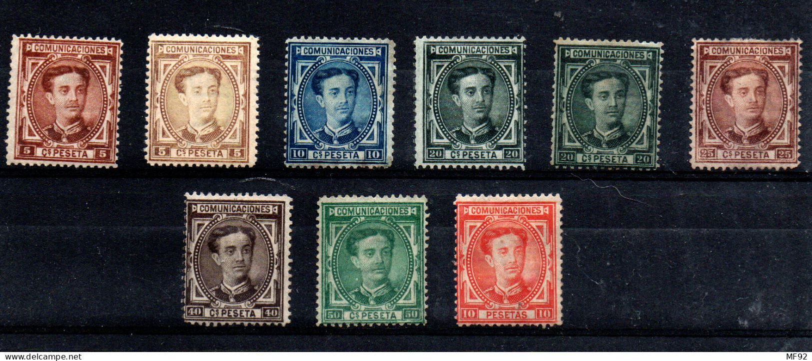 España Nº 174/9, 182. Año 1876 - Unused Stamps
