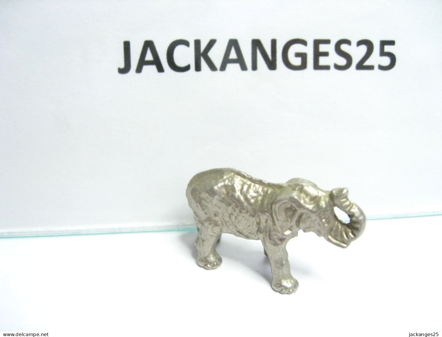 KINDER METAL CHROME ANINAUX SAUVAGE ELEPHANT N° 1 1985 SANS OHNE WITHOUT BPZ - Figurines En Métal