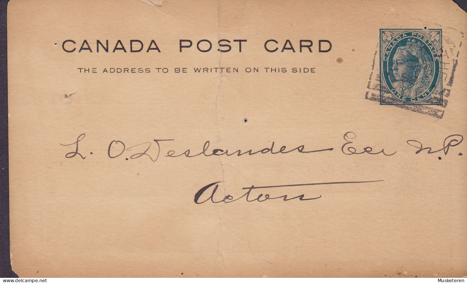 Canada Postal Stationery Ganzsache Entier Queen Victoria PRIVATE Print ST-HYACINTHE 1898 AETON (2 Scans) - 1860-1899 Regering Van Victoria