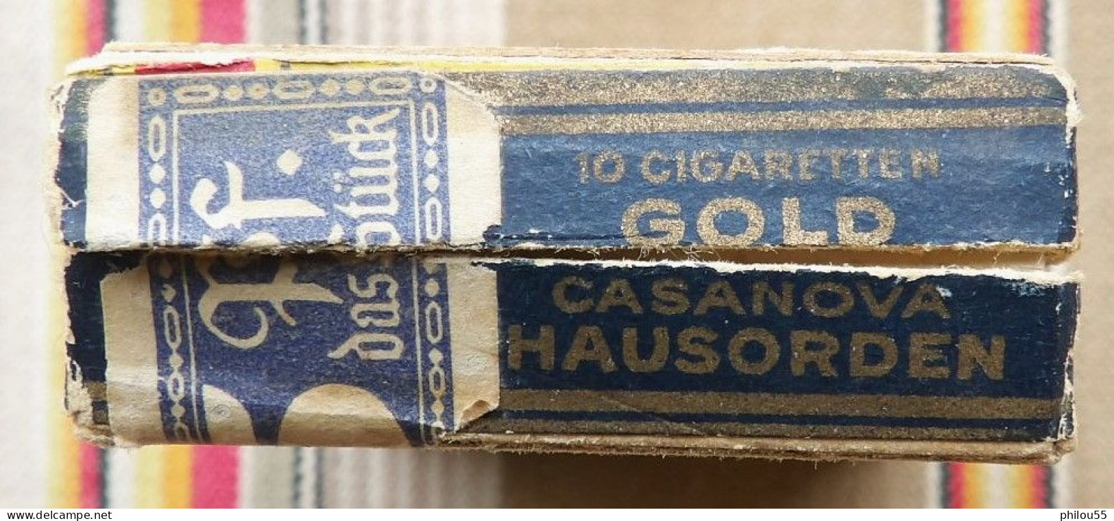 COLLECTION Boite Vide 10 Cigarettes CASANOVA HAUSORDEN GOLD - Empty Cigarettes Boxes