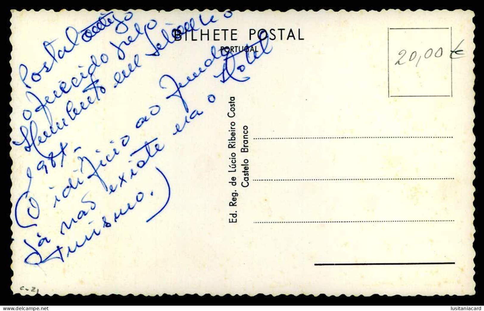 CASTELO BRANCO - Rua Do Presidente Sidonio Pais.( Ed. Reg. De Lúcio Ribeiro Costa Nº 16) Carte Postale - Castelo Branco