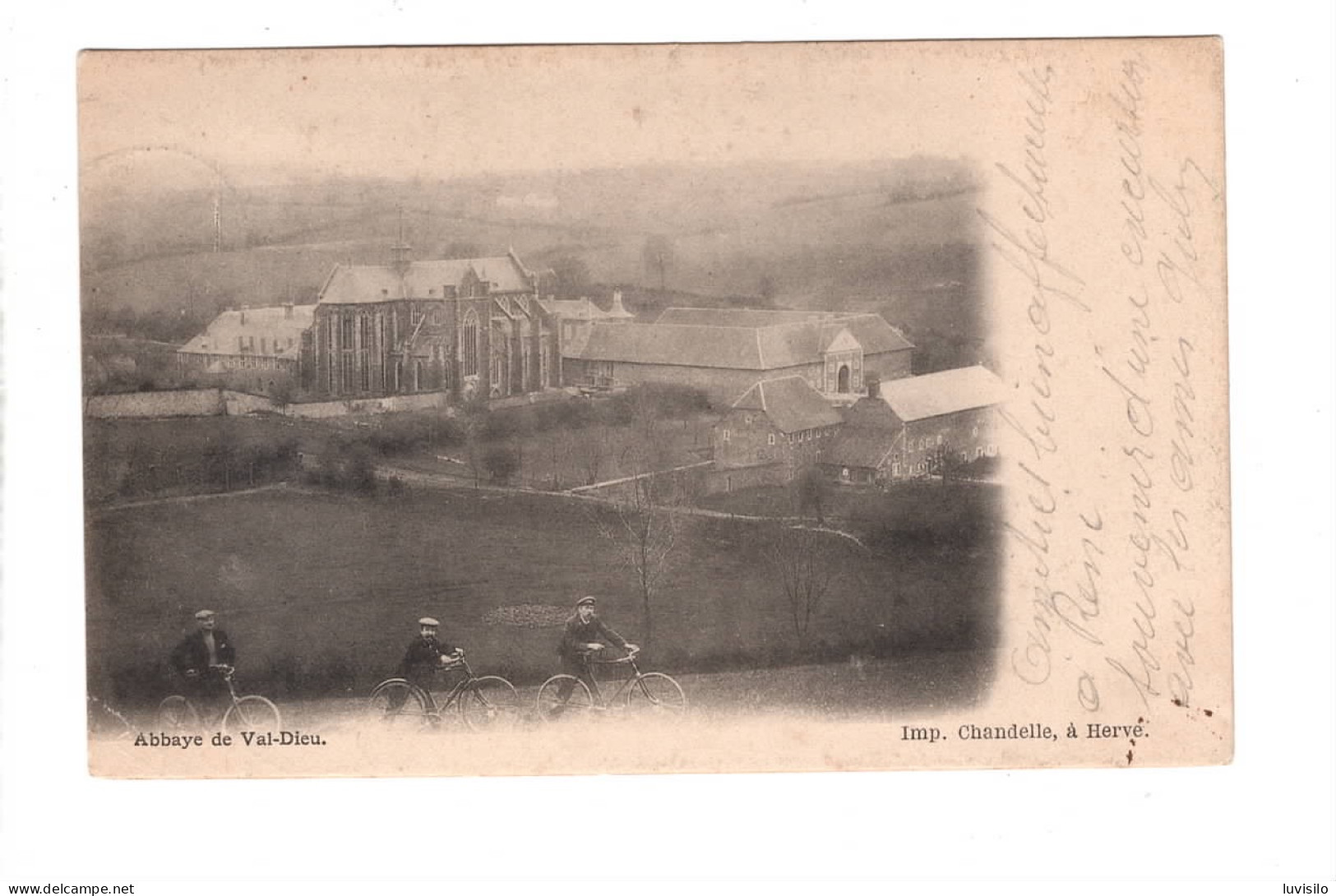 Aubel  Abbaye De Val Dieu ( Carte Peu Courante Avec Cyclistes à L'avant Plan ) Belle Animation - Aubel