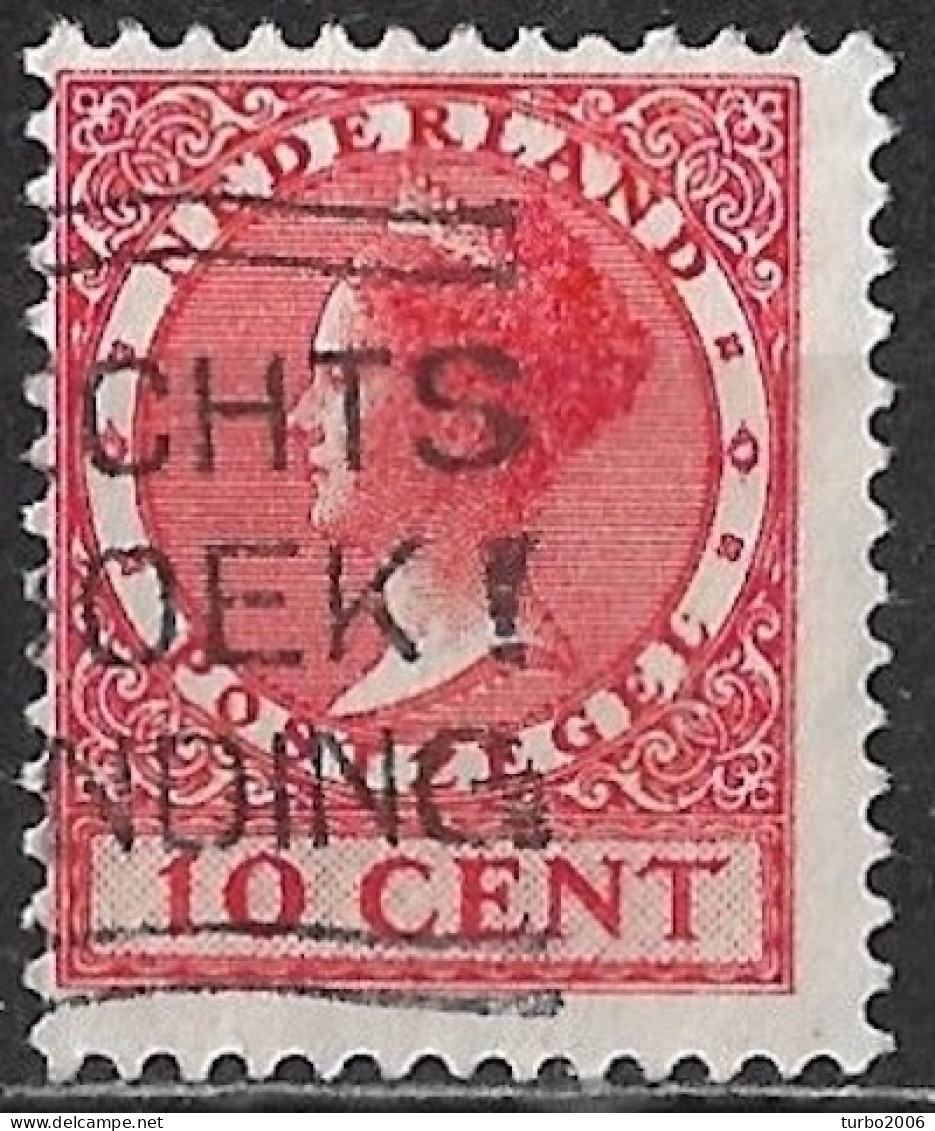 Plaatfout Rood Puntje Achter De L Van PostzegeL In 1938 Wilhelmina Type Veth 10 Ct Rood NVPH 182 PM 3 - Variétés Et Curiosités