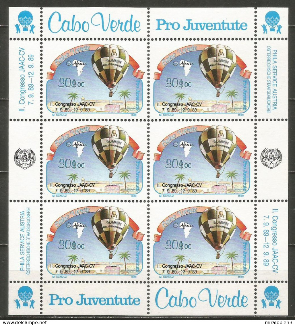 CABO VERDE HOJITA YVERT NUM. 548 * NUEVA SIN FIJASELLOS PRO JUVENTUD - Cap Vert