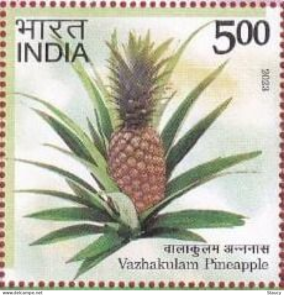 India 2023 Agricultural Goods Of India -- Geographical Fruit - Vazhakulam Pineapple 1v Rs.5.00 Stamp MNH As Per Scan - Agriculture