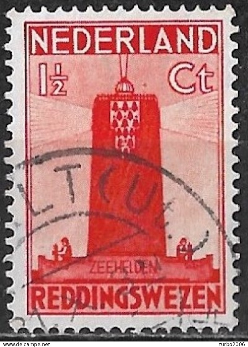 Plaatfout Rode Stip Rechts Van Moniment In 1933 Zeemanszegels 1½ + 1½ Ct Rood NVPH 257 PM 3 - Errors & Oddities