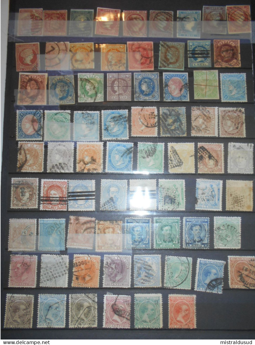 Espagne Collection , 70 Timbres Obliteres Anciens - Verzamelingen