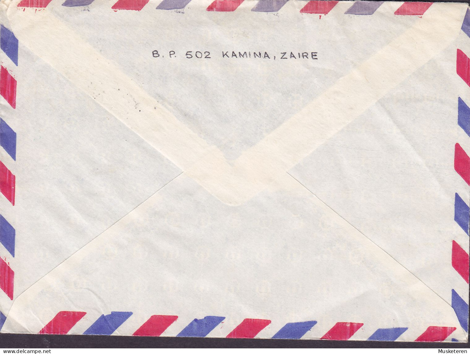 Zaire By Air Mail Par Avion KAMINA 1982? Cover Brief Lettre Eglise Danoise PARIS France 2x President Mobuto - Storia Postale