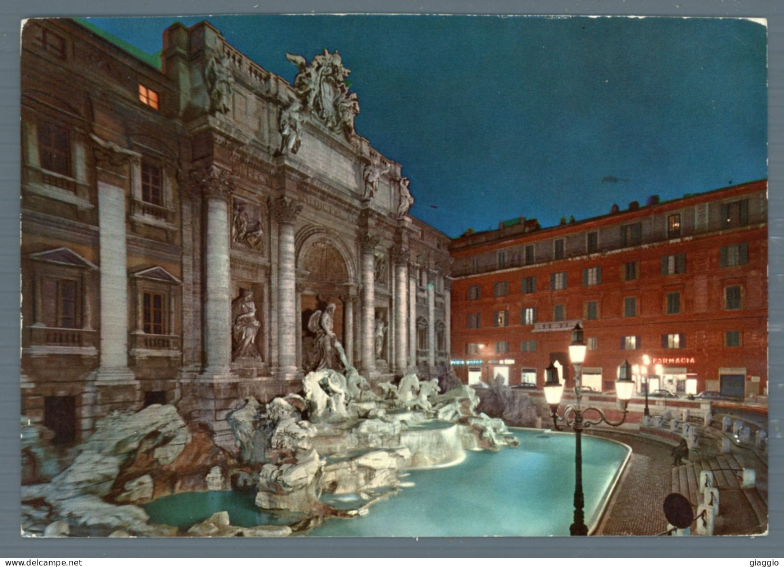 °°° Cartolina - Roma N. 1292 Fontana Di Trevi - Notturno Viaggiata °°° - Fontana Di Trevi