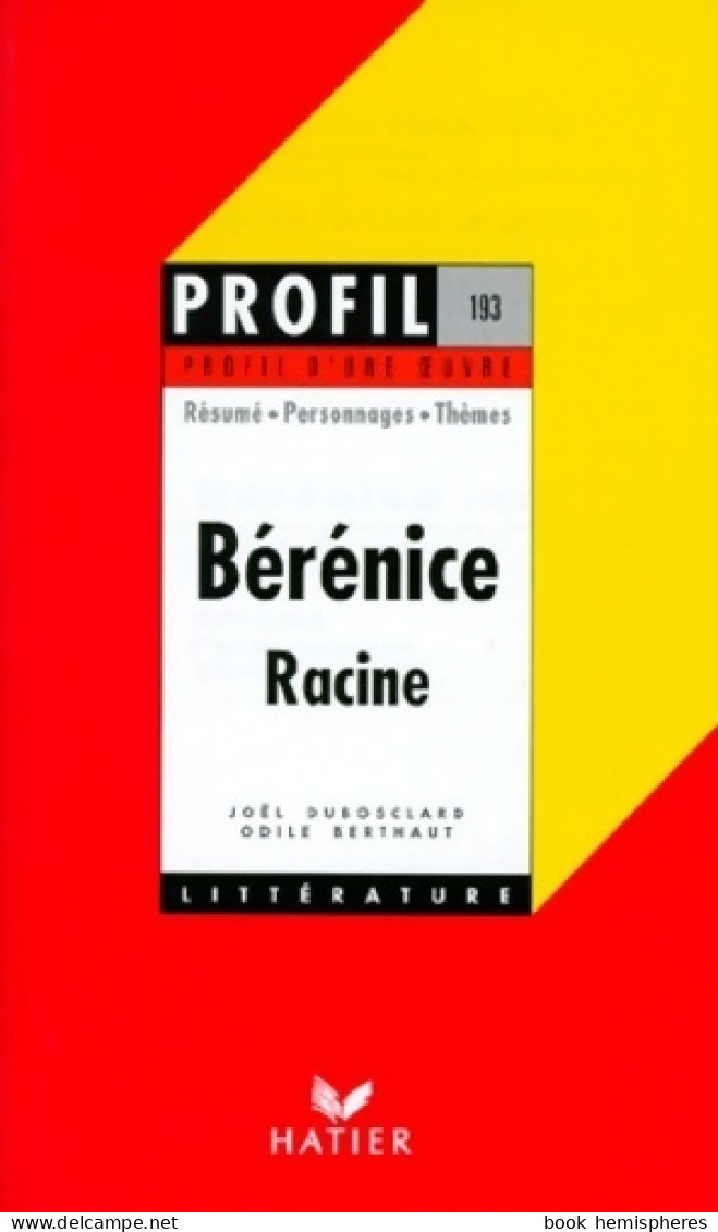 Bérénice De Jean Racine (2001) - Autres & Non Classés