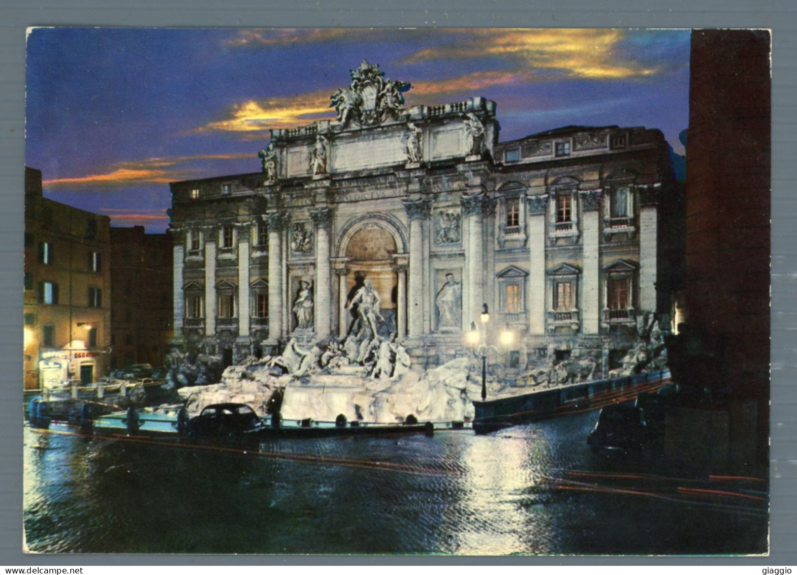 °°° Cartolina - Roma N. 1295 Fontana Di Trevi - Notturno Viaggiata °°° - Fontana Di Trevi