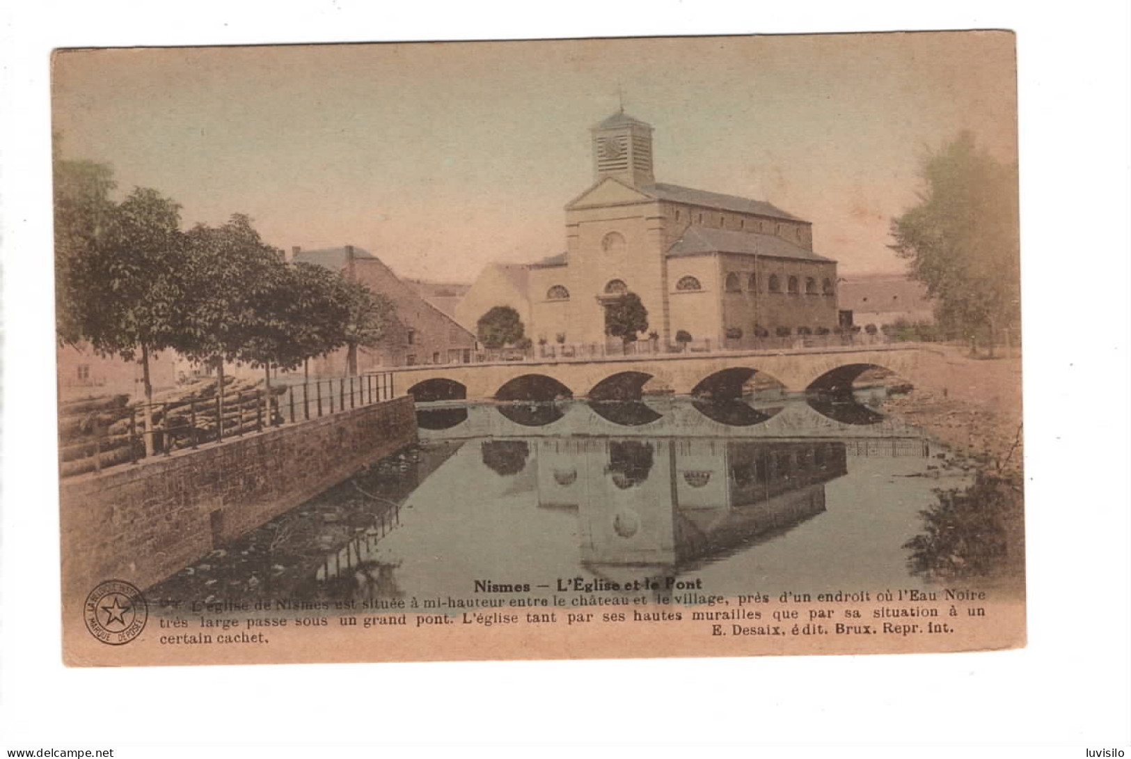 Nismes L'Eglise Et Le Pont ( Carte Colorisée ) - Viroinval