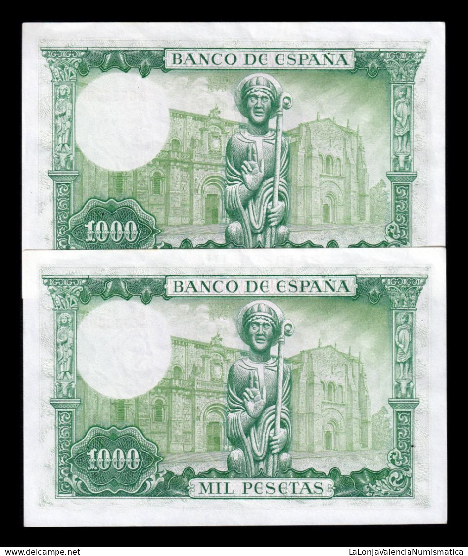 España Spain Pareja 1000 Pesetas San Isidoro 1965 Pick 151 Serie Q Sc- AUnc - 1000 Peseten