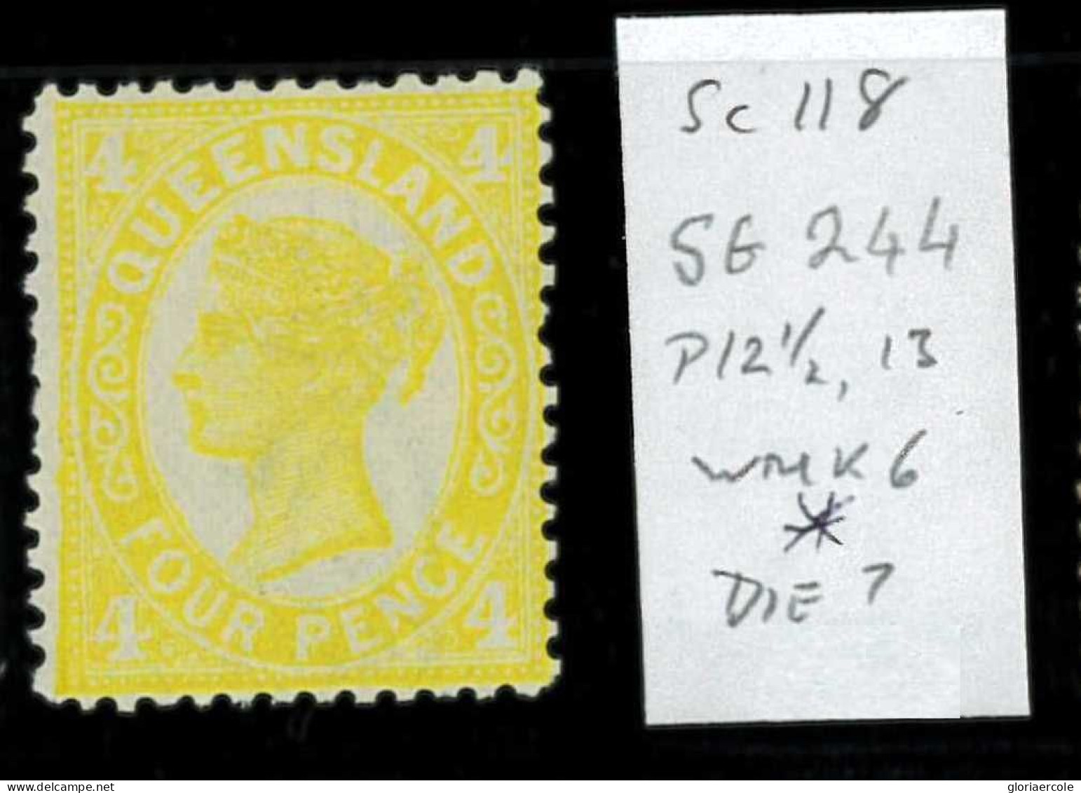 Aa5617i - Australia QUEENSLAND - STAMP - SG #  244 Die 7 -   Mint HINGED - Mint Stamps