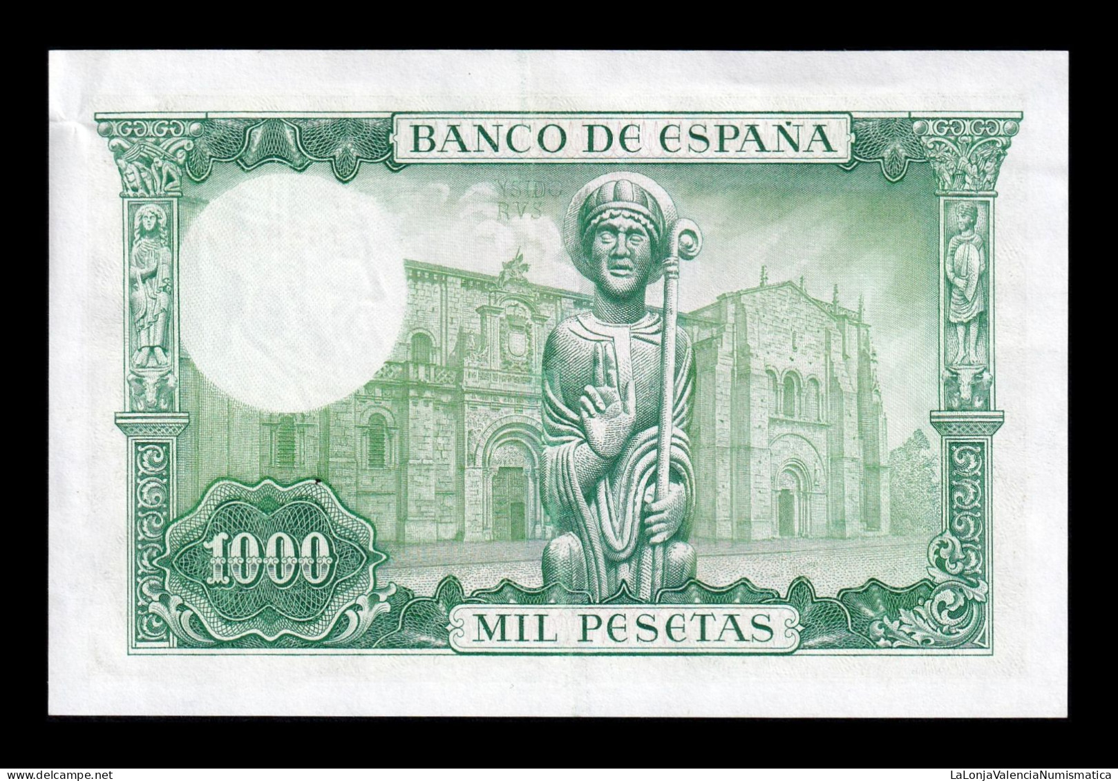 España Spain 1000 Pesetas San Isidoro 1965 Pick 151 Serie W Sc- AUnc - 1000 Pesetas