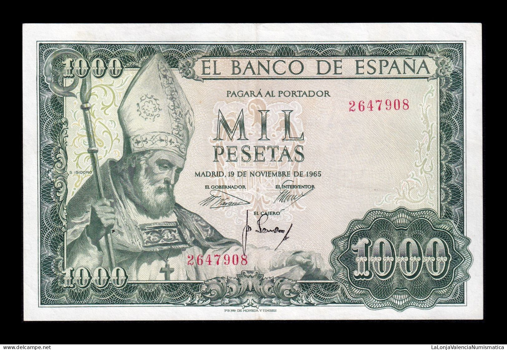 España Spain 1000 Pesetas San Isidoro 1965 Pick 151 Sin Serie Ebc Xf - 1000 Pesetas