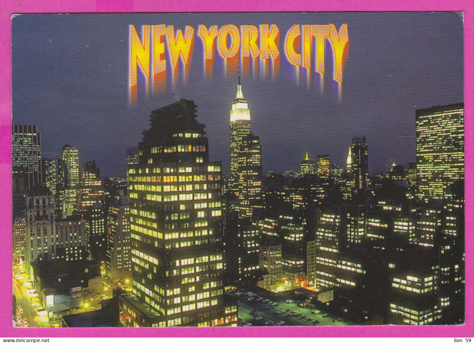 292561 / United States New York City Night Aerial View PC USED (O) Flamme Army Birthday 2005 - 70 C.  Prairie Nebraska - Multi-vues, Vues Panoramiques