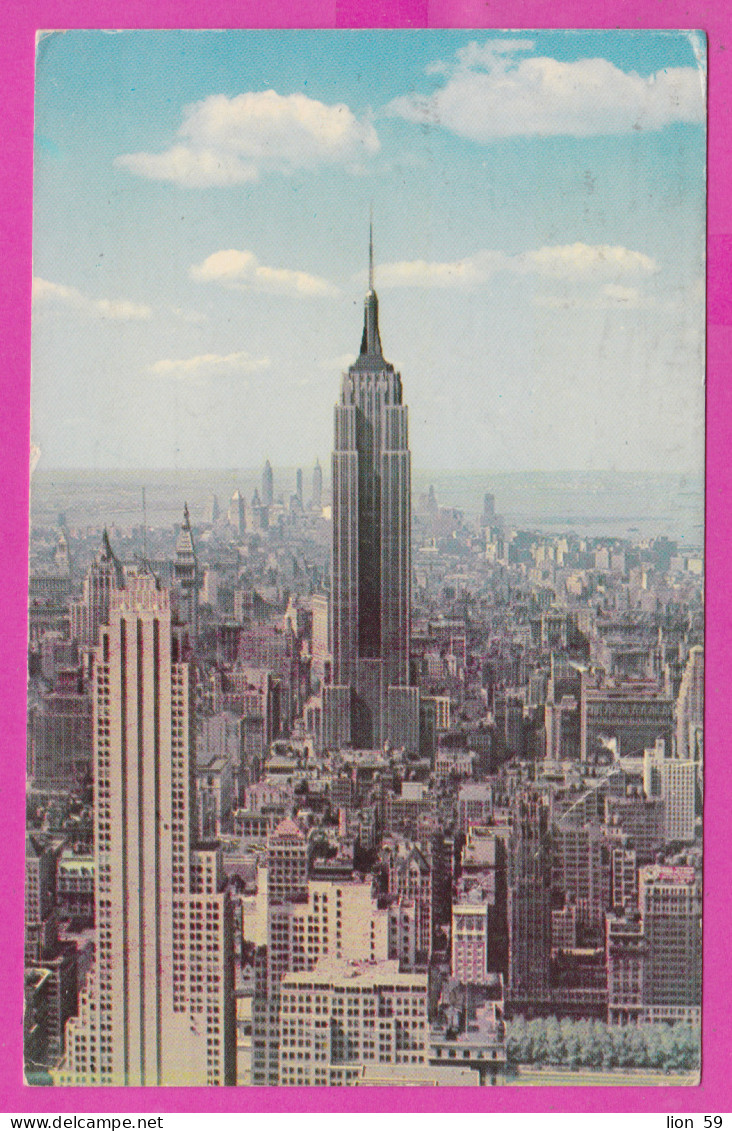 292570 / United States New York Empire State Building PC USED (O) Newark 1967 - 13 ¢ John F Kennedy 35th U.S. President - Empire State Building