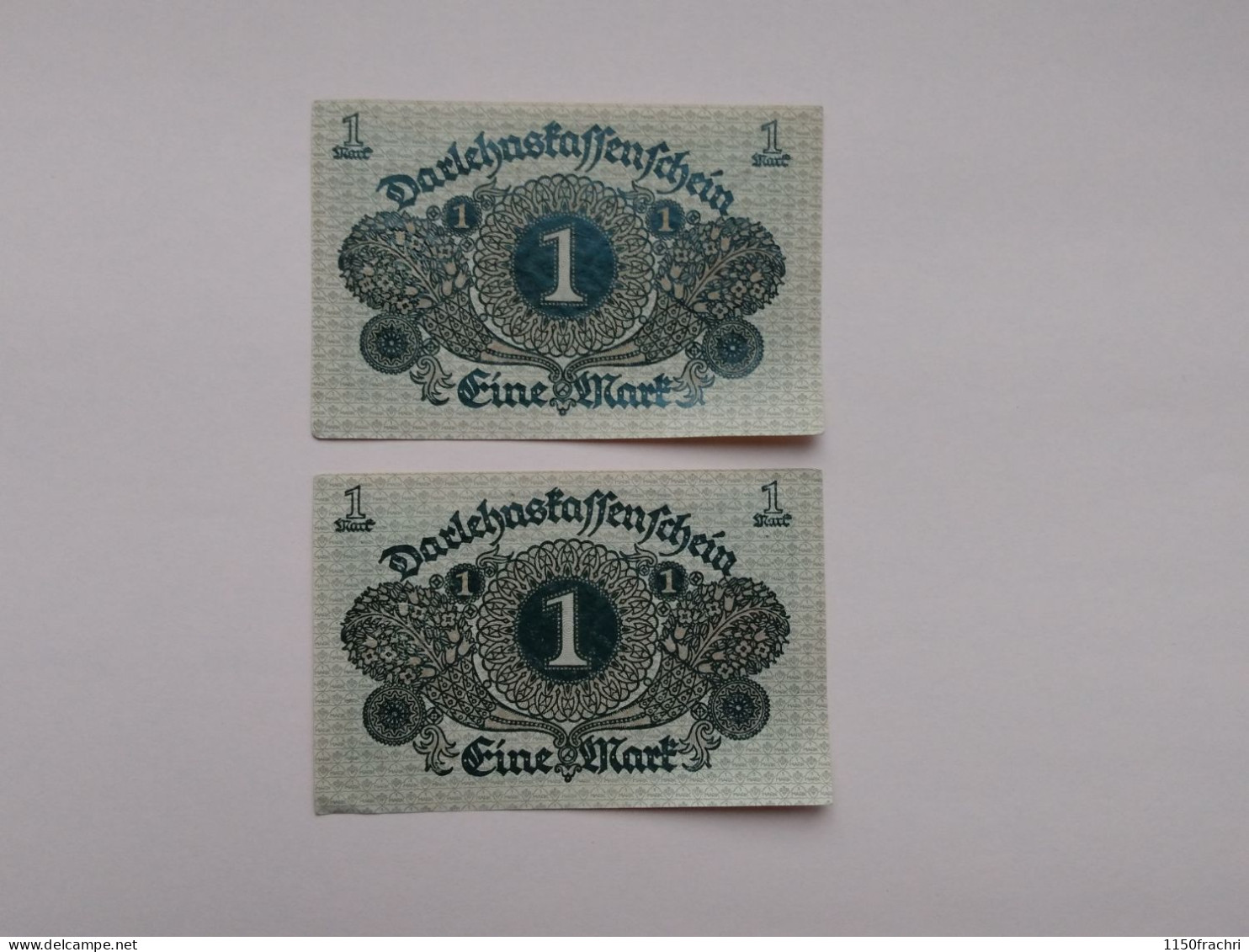 2 Banknotes Germany - 1 Mark Darlehnskassenschein 01/03/1920 - Ohne Zuordnung