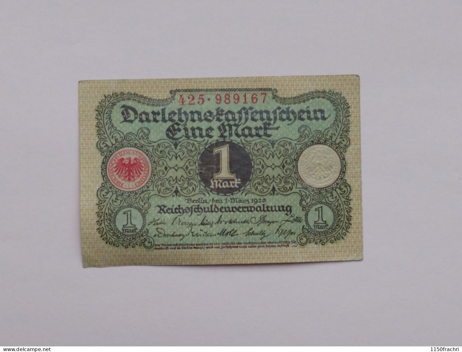 Banknote Germany - 1 Mark Darlehnskassenschein 01/03/1920 - Ohne Zuordnung