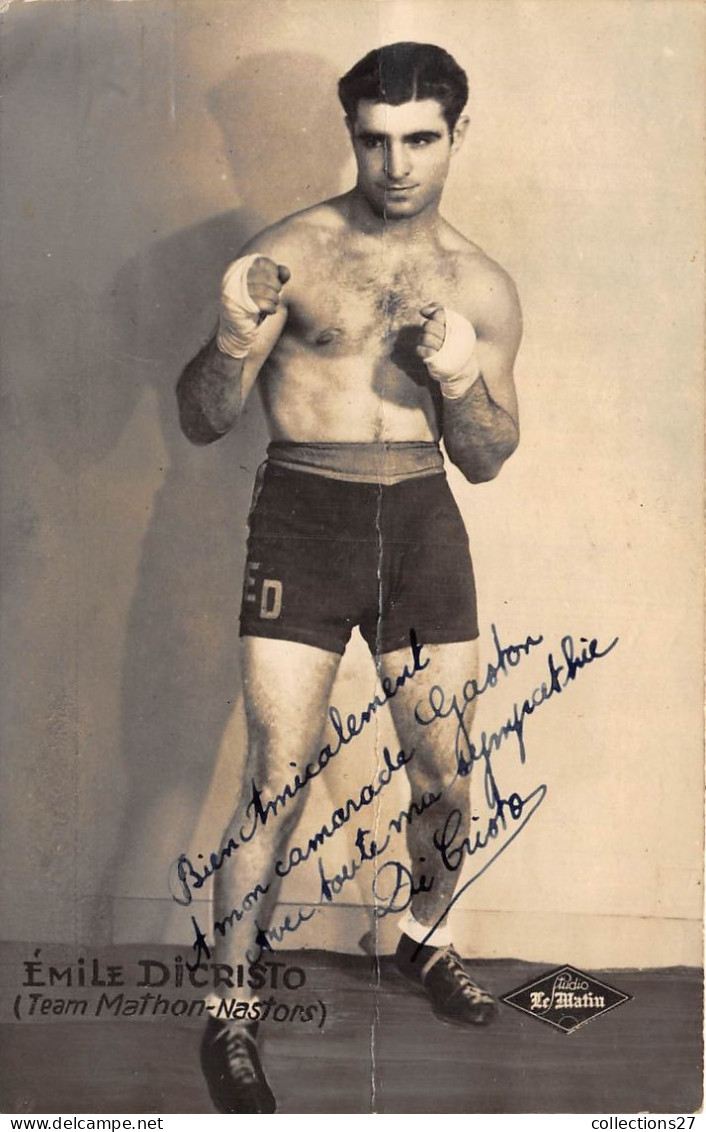 BOXEUR- EMILE DICRISTO  - DEDICACE - Boxing