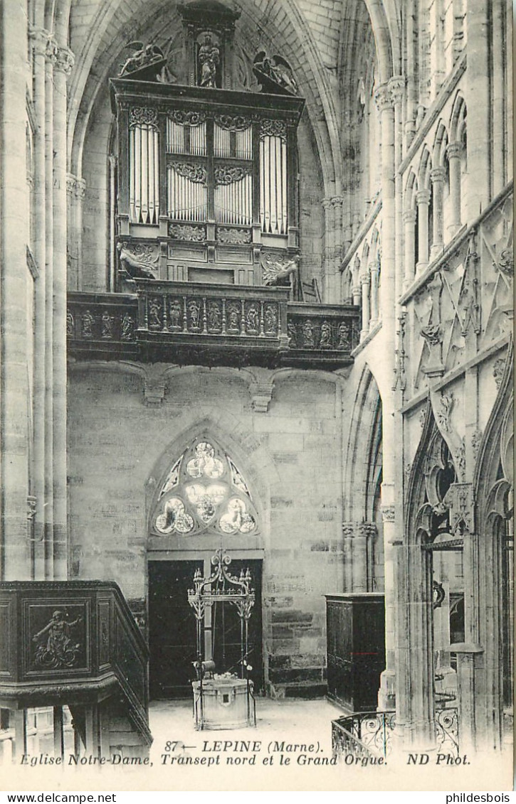 MARNE  L'EPINE  église Notre Dame  Le Grand Orgue - L'Epine