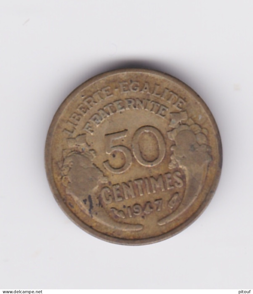 RARE 50 Centimes Morlon 1947 Gouvernement Provisoire  TB à TTB - 50 Centimes