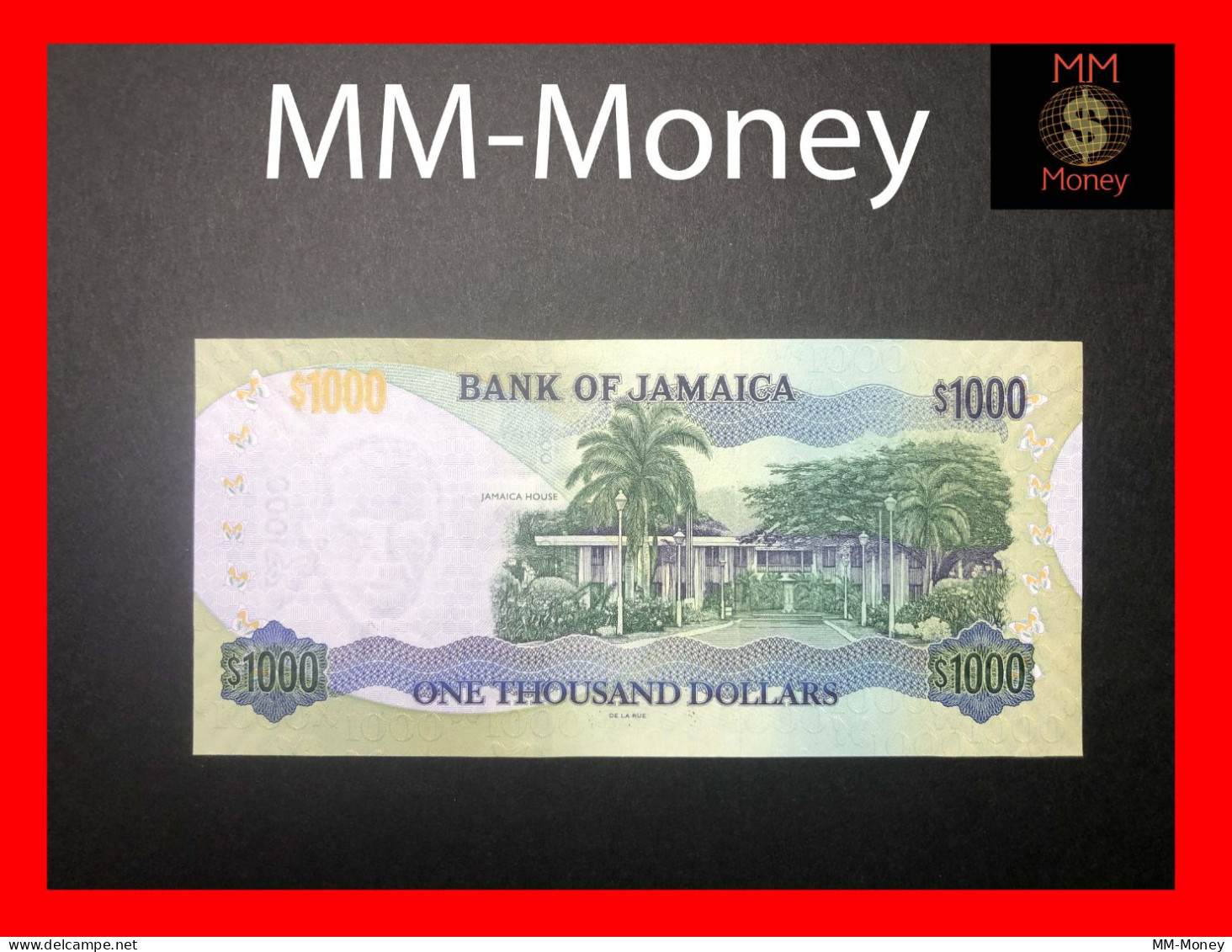 JAMAICA 1.000  1000  $  15.1.2008  P. 86  "wmk Portrait"    UNC - Jamaique