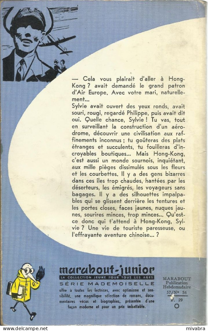 MARABOUT JUNIOR SERIE MADEMOISELLE N° 29 - SYLVIE A HONG-KONG - RENÉ PHILIPPE - 1957 - Marabout Junior