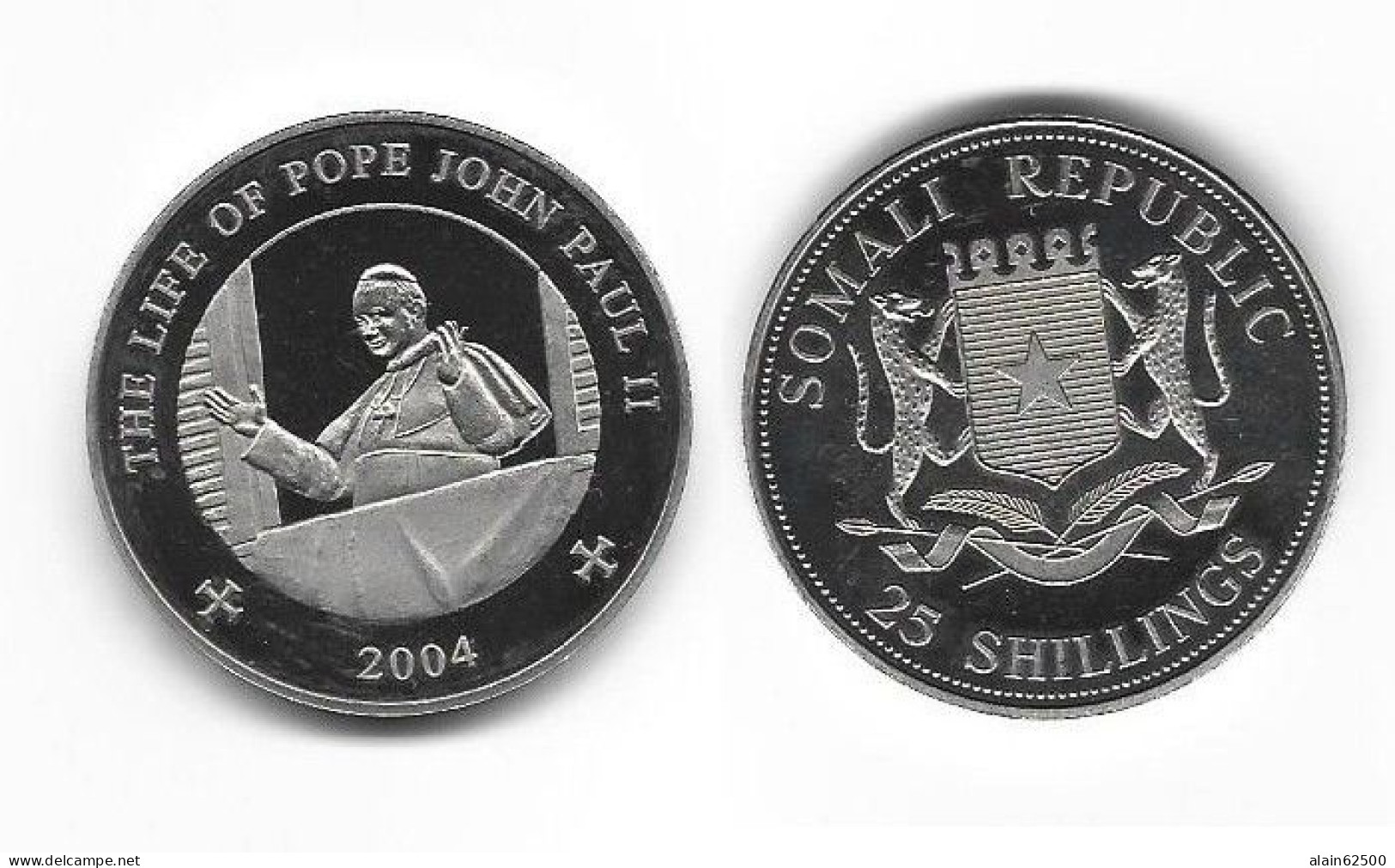 SOMALIE . JEAN-PAUL II .  25 SHILLING . 2004 . - Somalie