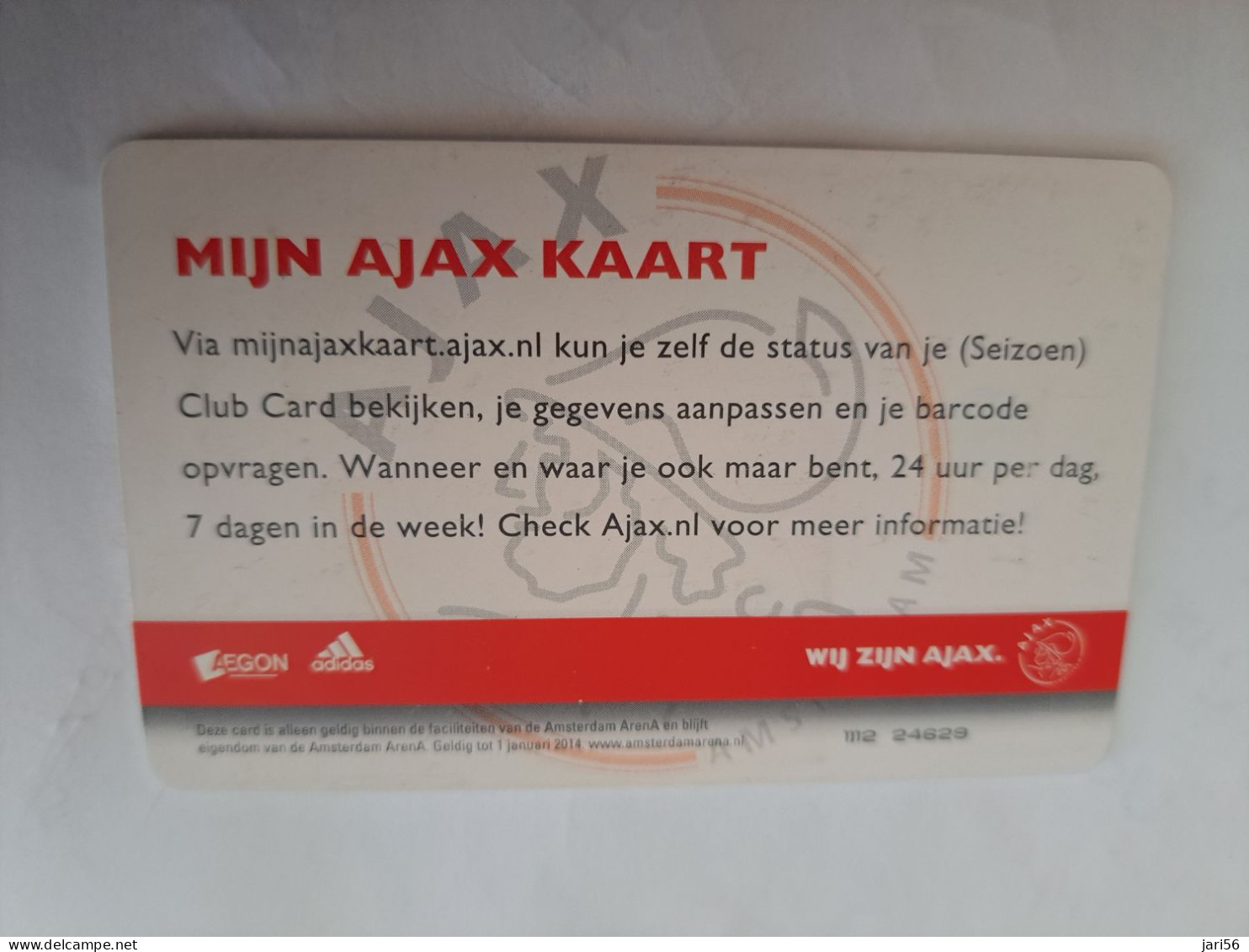 NETHERLANDS  ARENA CARD FOOTBAL/SOCCER  AJAX AMSTERDAM    €10,- USED CARD  ** 14157** - Públicas
