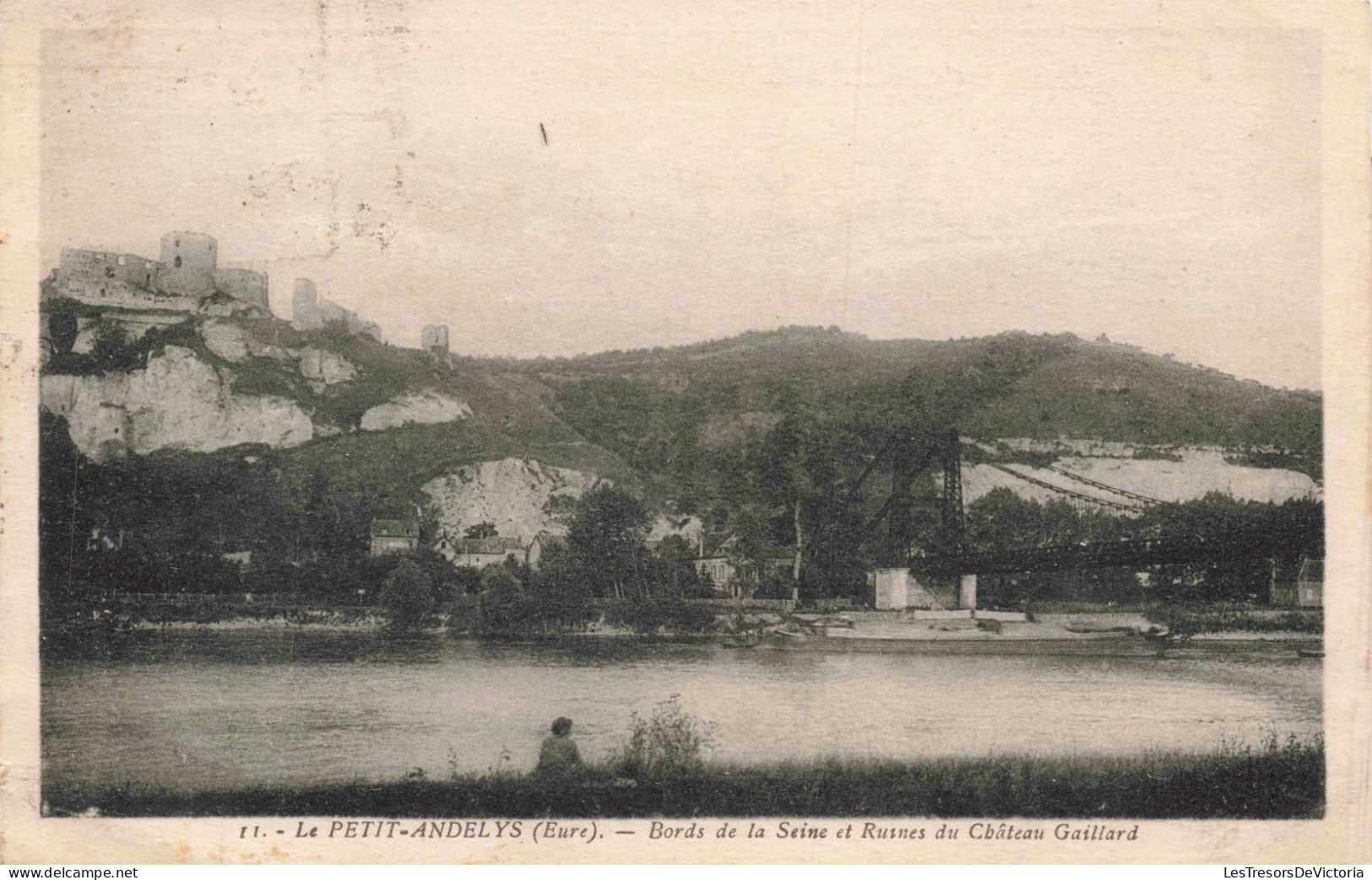 FRANCE - PARIS - Le PETIT ANDELYS (Eure) - Bords De La Seine Et Ruines Du Chateau Gaillard - Carte Postale Ancienne - Die Seine Und Ihre Ufer