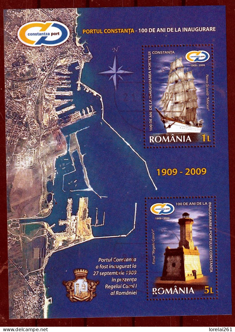 2009 - Inauguration Du Port De Constanta Mi No Block 457 - Gebraucht