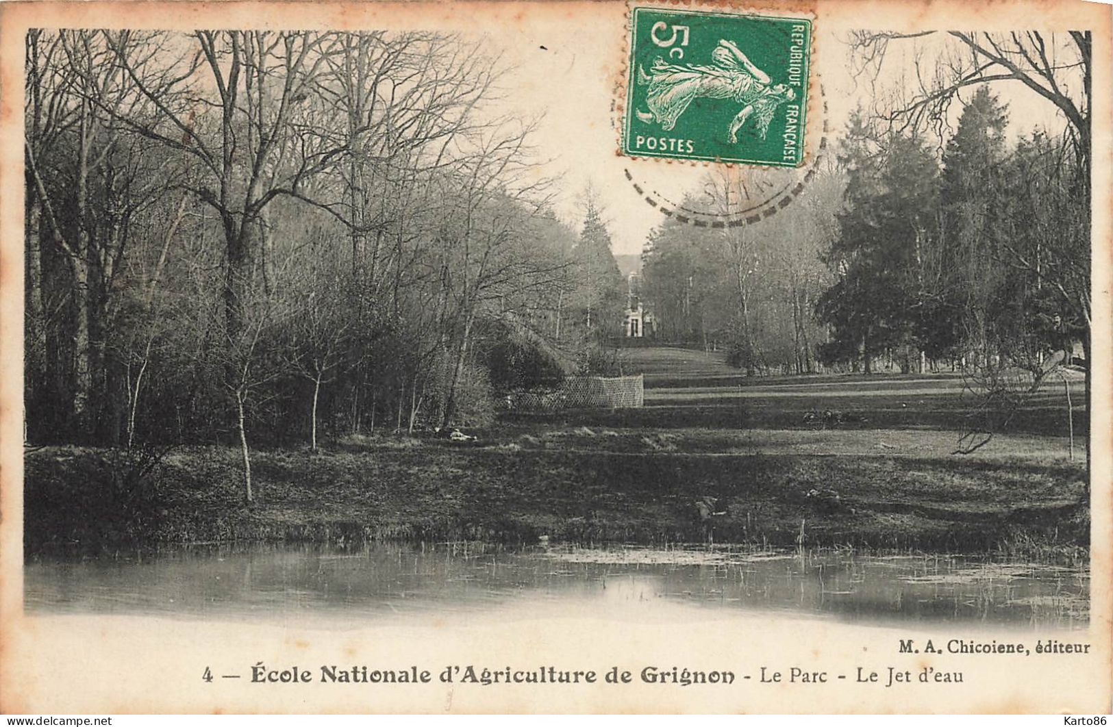 Grignon * école Nationale D'agriculture * Le Parc Et Le Jet D'eau * Horticulture - Grignon