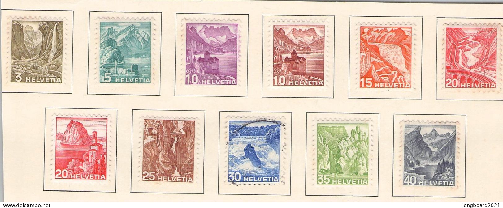 SCHWEIZ - SET LANDSCHAFTEN 1936/38 * / *562 - Ungebraucht