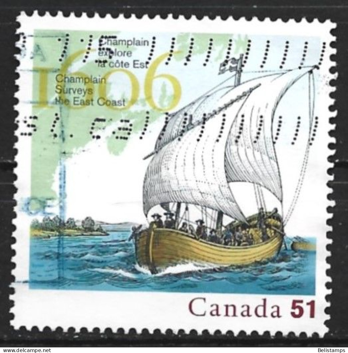 Canada 2006. Scott #2155 (U) Exploration By Samuel De Champlain, 400th Anniv. - Oblitérés