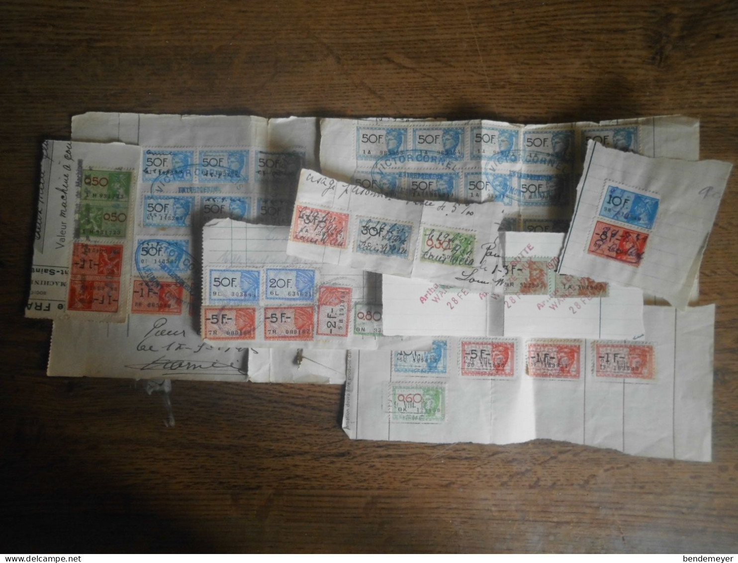 LOT DE TIMBRES FISCAUX BELGES / ANNEES 1940 à 1970 - Marken