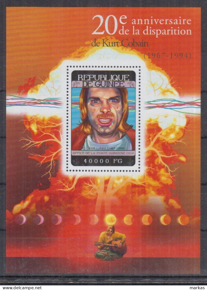 N13. Guinea MNH 2014 Music - Kurt Cobain - Musique