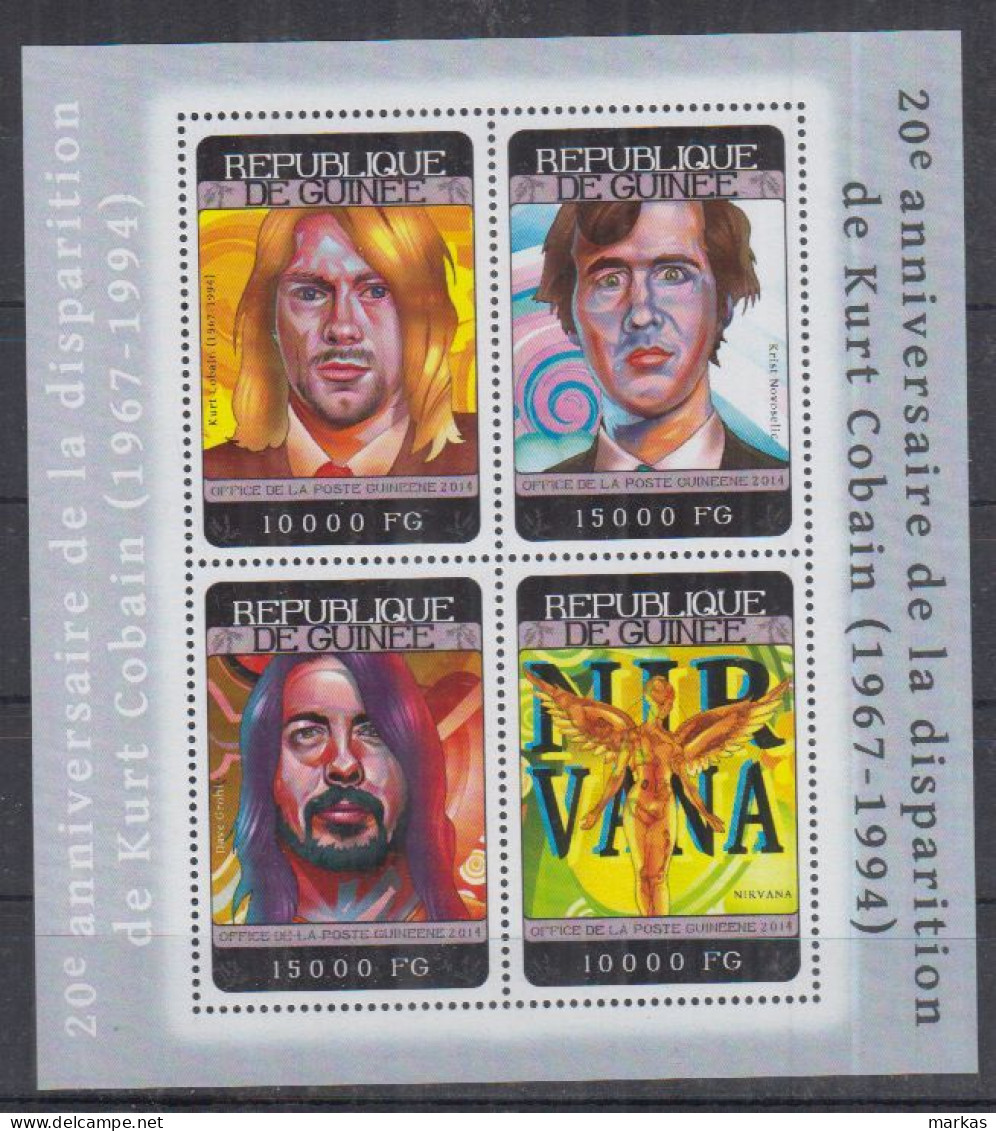 N13. Guinea MNH 2014 Music - Kurt Cobain - Musique