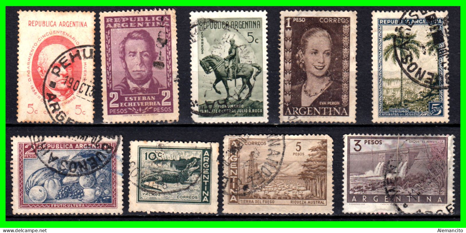 ARGENTINA  ( AMERICA DEL SUR ) LOTE DE SELLOS  DIFERENTES AÑOS Y VALORES - Dienstzegels