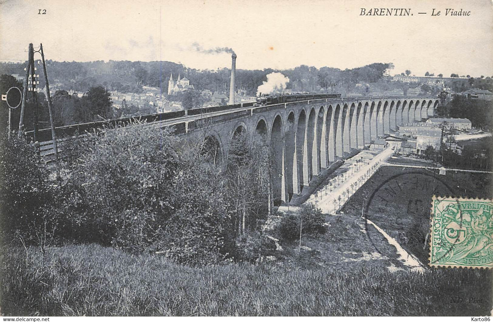 Barentin * Vue Sur Le Viaduc * Pont * Passage Du Train * Ligne Chemin De Fer - Barentin
