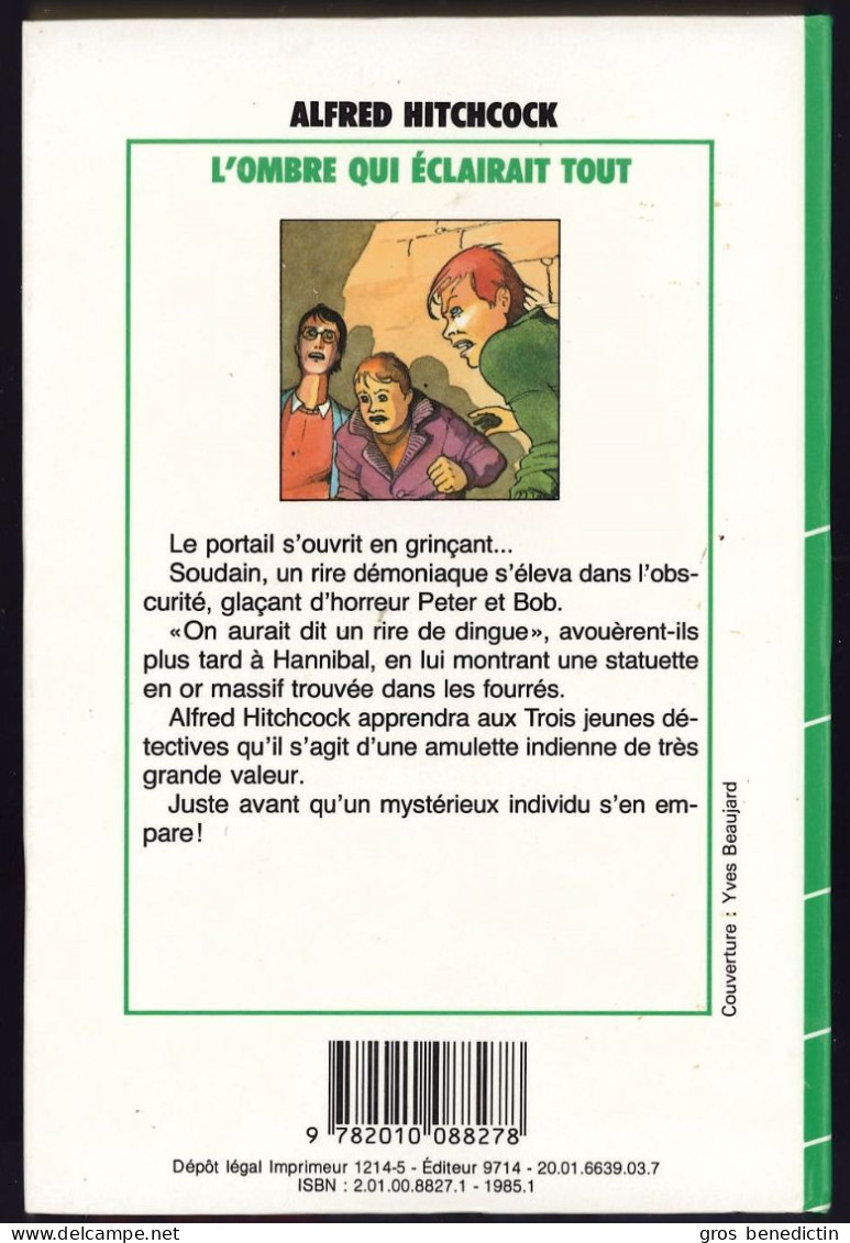 Hachette - Bib. Verte - Hitchcock - Les Trois Jeunes Détectives - "L'ombre Qui éclairait Tout" - 1985 - #Ben&Hitch - Bibliotheque Verte
