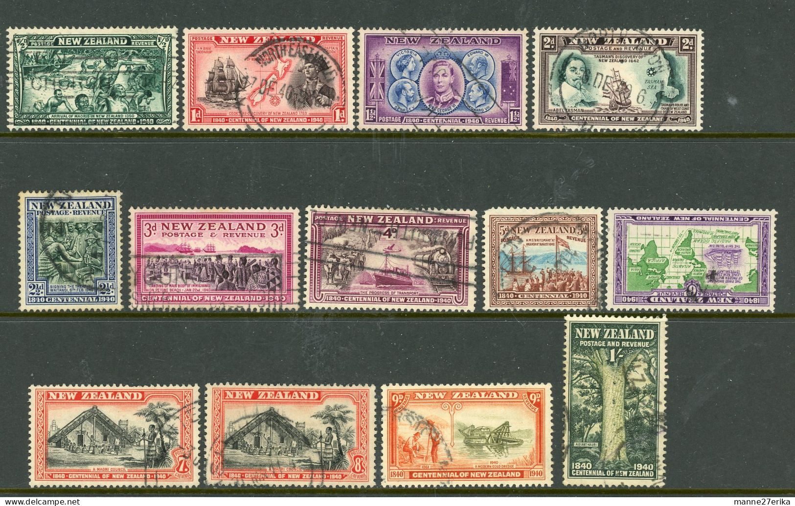 -New Zealand- 1940-"Definitive Set Of 13"  USED - Used Stamps