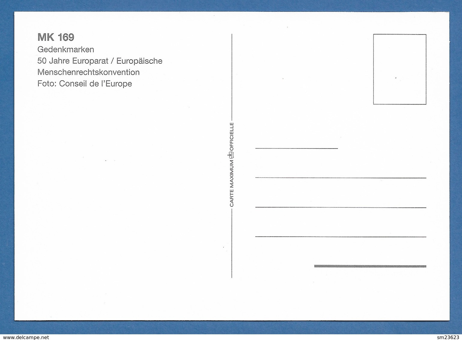 Liechtenstein 1999  Mi.Nr. 2049 , EUROPA  CEPT Mitläufer - 50 Jahre Europarat - Maximum Card - Vaduz 25.-5.1999 - 1999