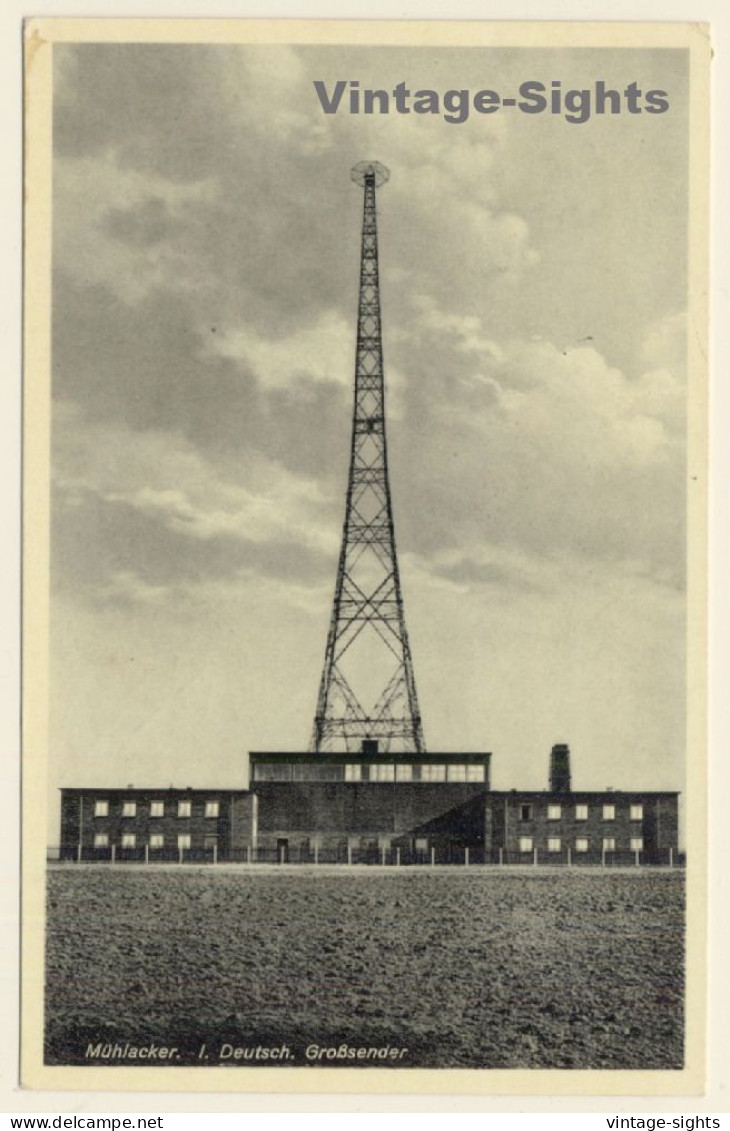 Mühlacker / Germany: 1. Deutscher Großsender / Transmission Tower (Vintage RPPC 1939) - Mühlacker