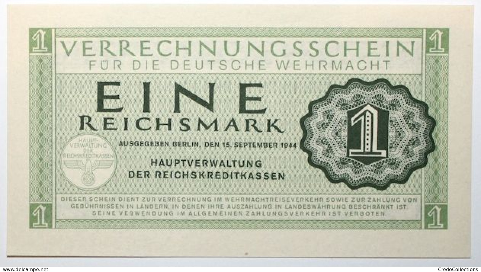 Allemagne - 1 ReichsMark - 1944 - PICK M38 - NEUF - Verrechnungsscheine - Dt. Wehrmacht